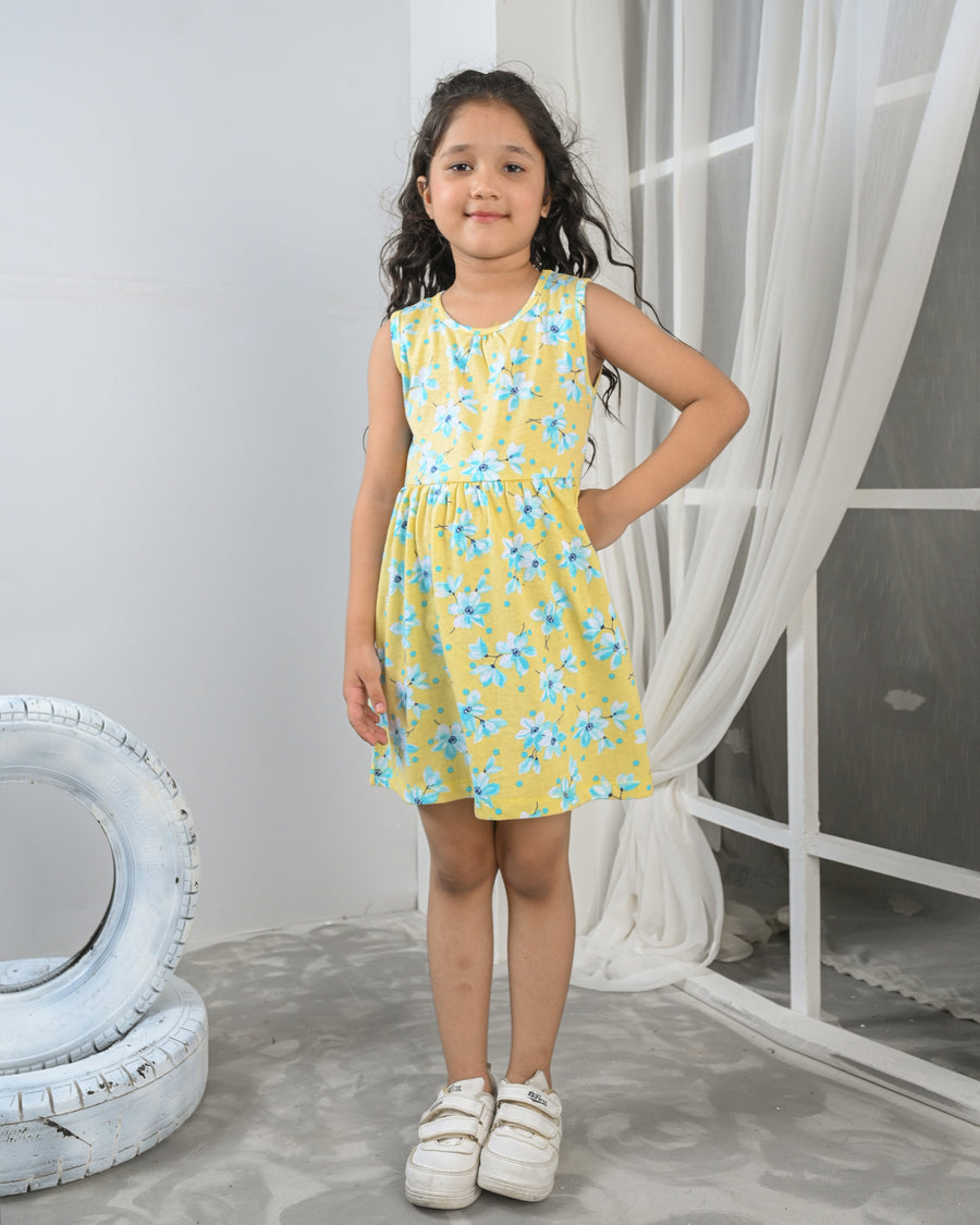 Lemon Bloom Outfit | Top + Lycra Legging Set
