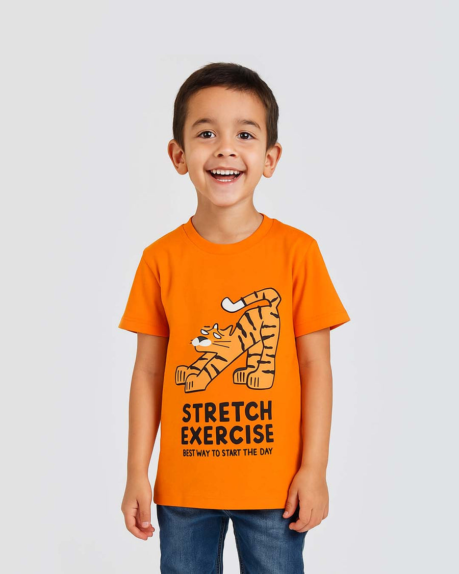 Stretch Exercise Orange T-Shirt