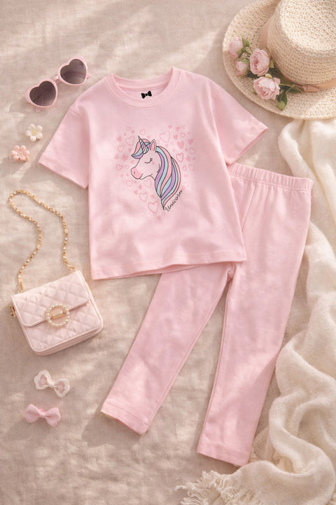 Unicorn Hearts Delight Outfit | Shirt + Legging Set