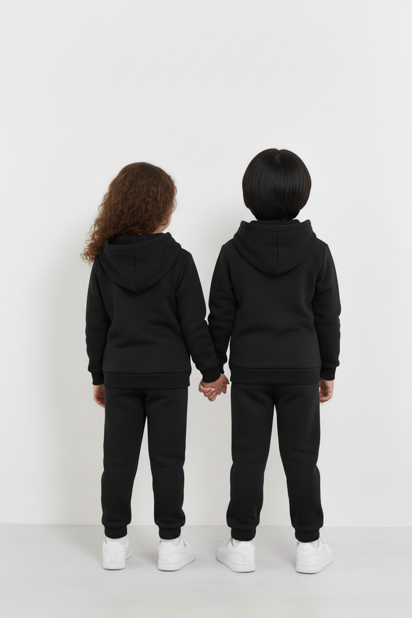 Black Hoodie and Trouser Set