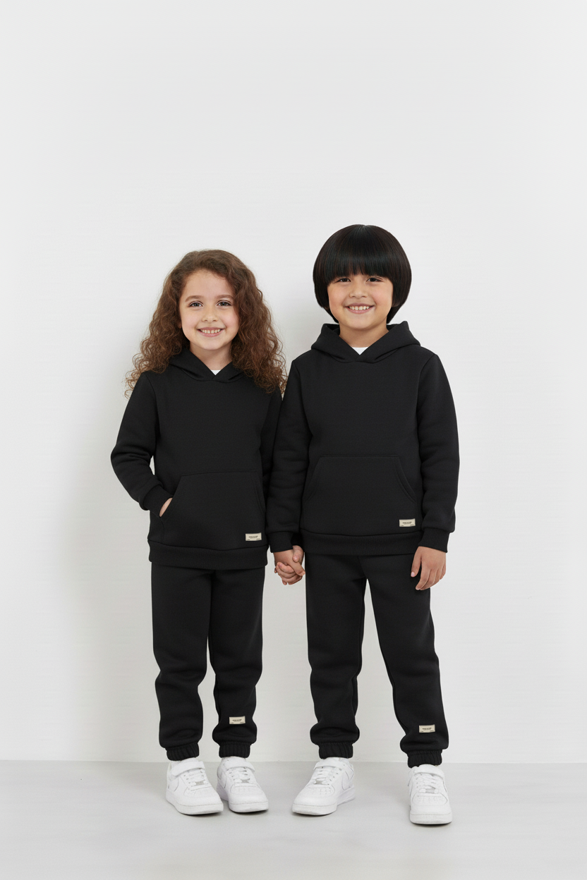 Black Hoodie and Trouser Set
