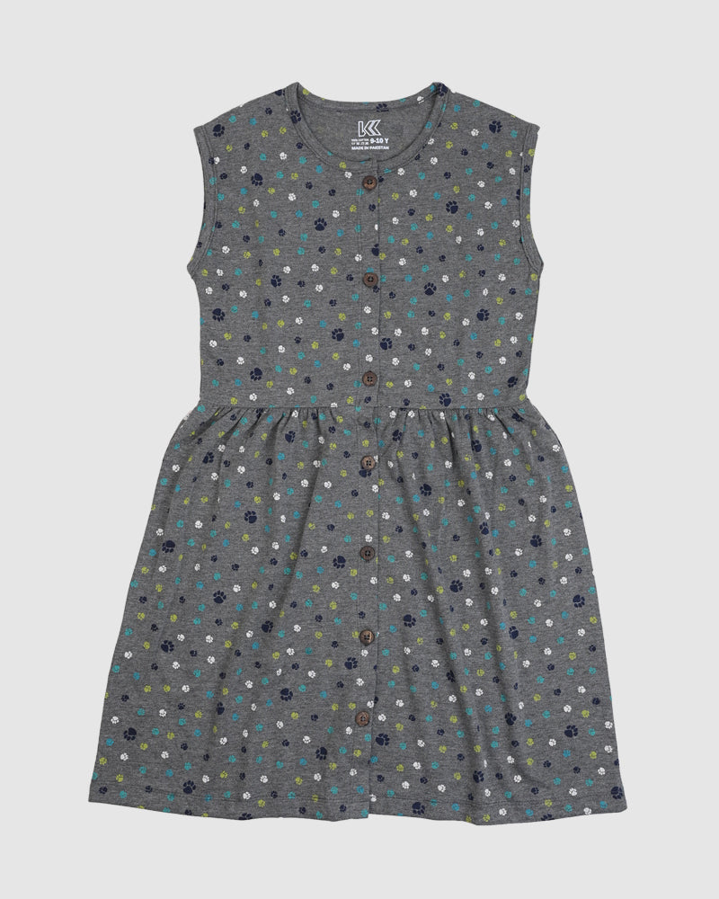 Grey Daisy Delight Outfit | Dress + Legging Set