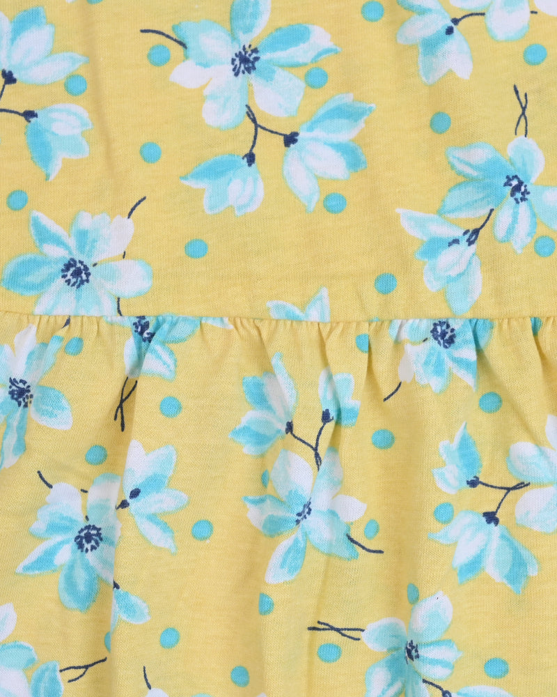 Lemon Bloom Outfit | Top + Lycra Legging Set