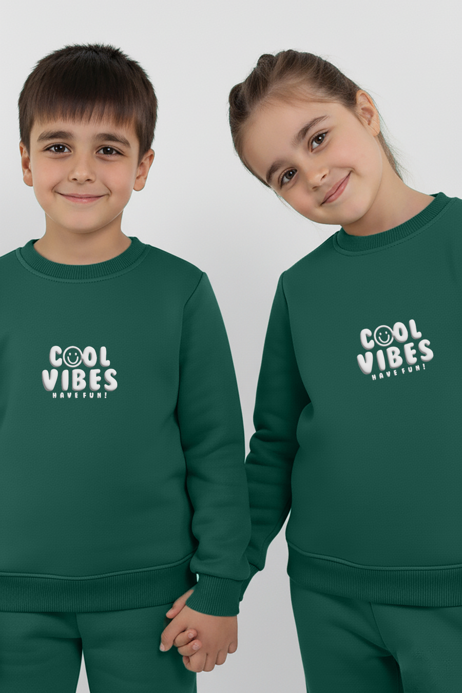 Green Cool Vibes Sweatshirt & Trouser Set