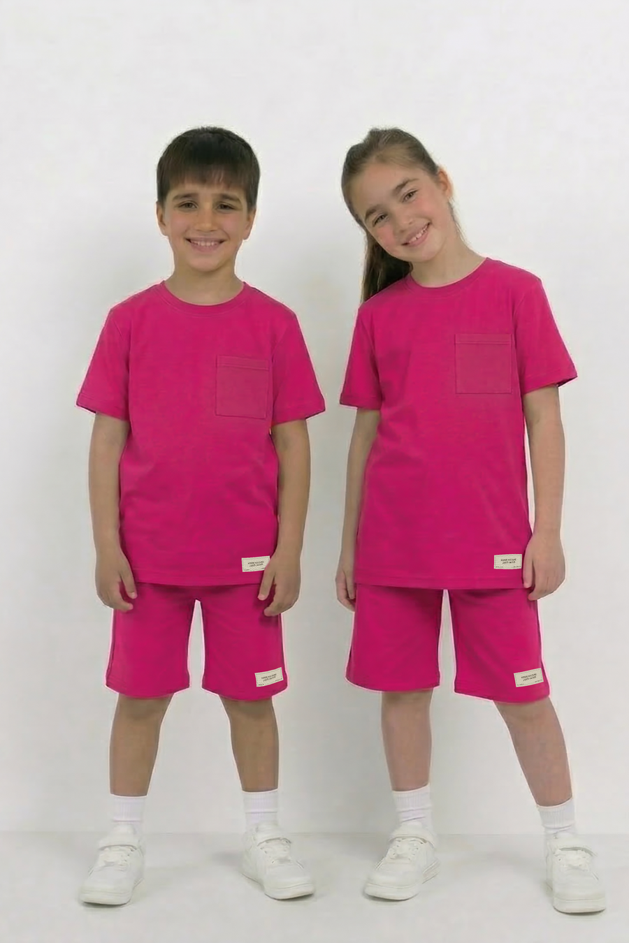 Hot Pink Unisex Co-ord Set | T-Shirt + Shorts