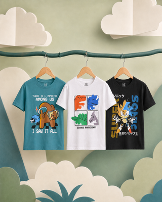 Kids 3pcs Graphic T-Shirt Set