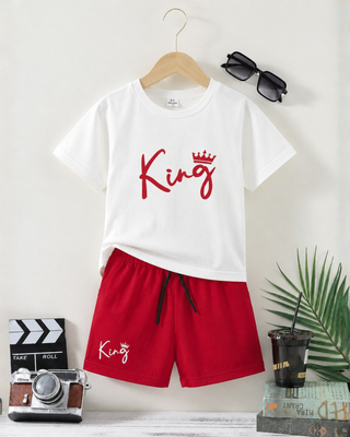 King Red Outfit | T-Shirt + Shorts Set