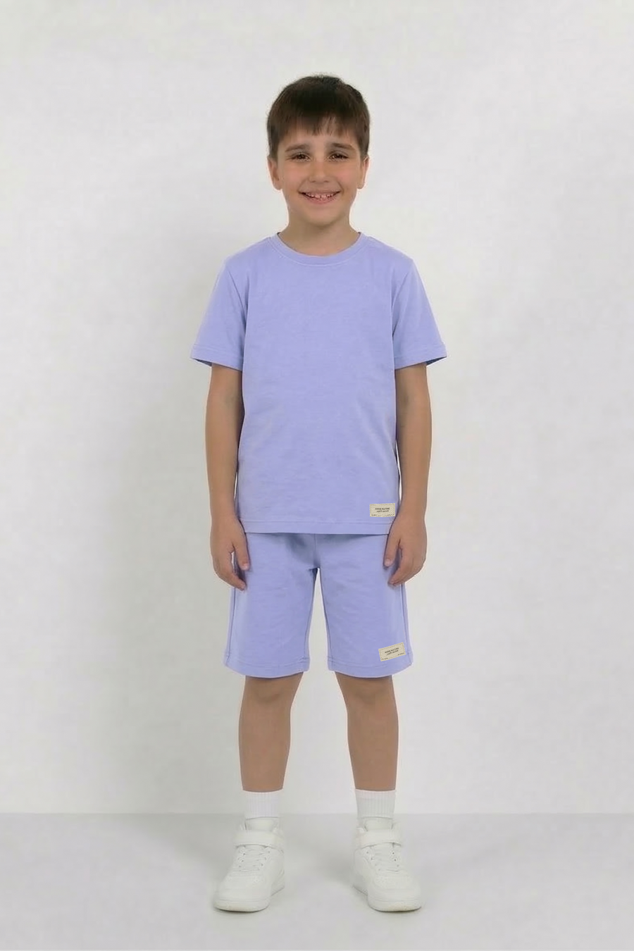 Lavender Unisex Cotton Lycra Co-ord Set | T-Shirt & Short