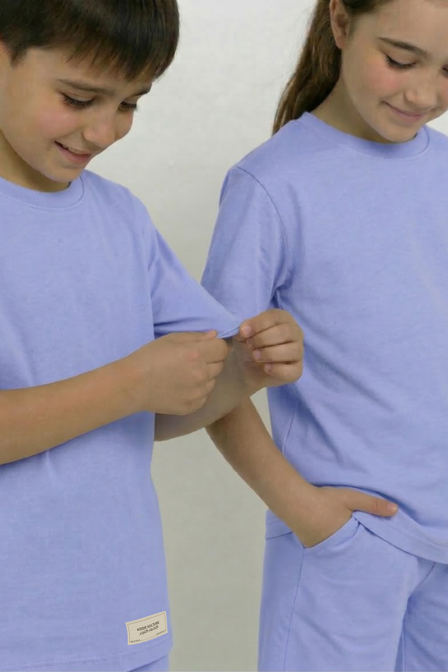 Lavender Unisex Cotton Lycra Co-ord Set | T-Shirt & Short
