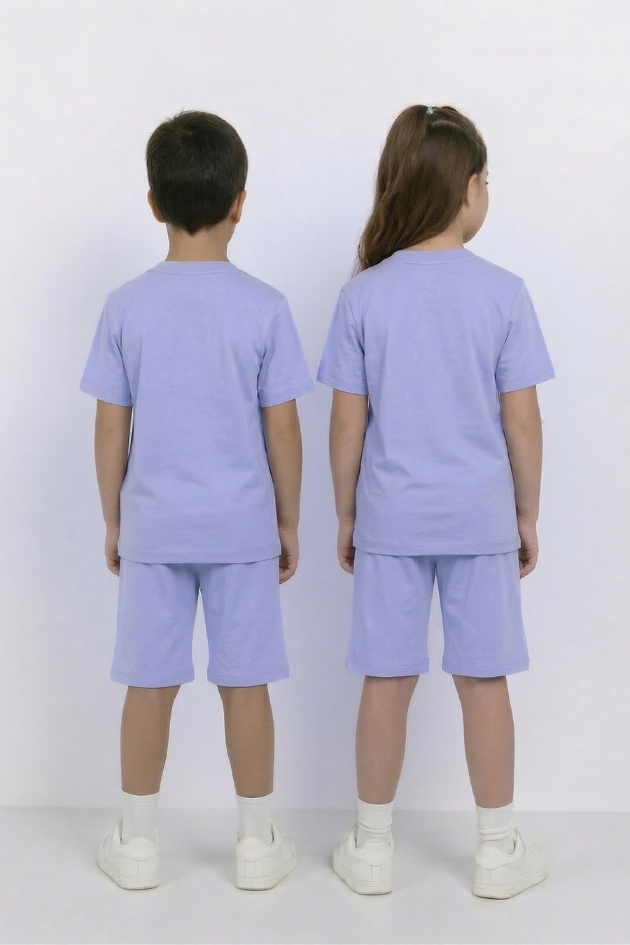 Lavender Unisex Cotton Lycra Co-ord Set | T-Shirt & Short