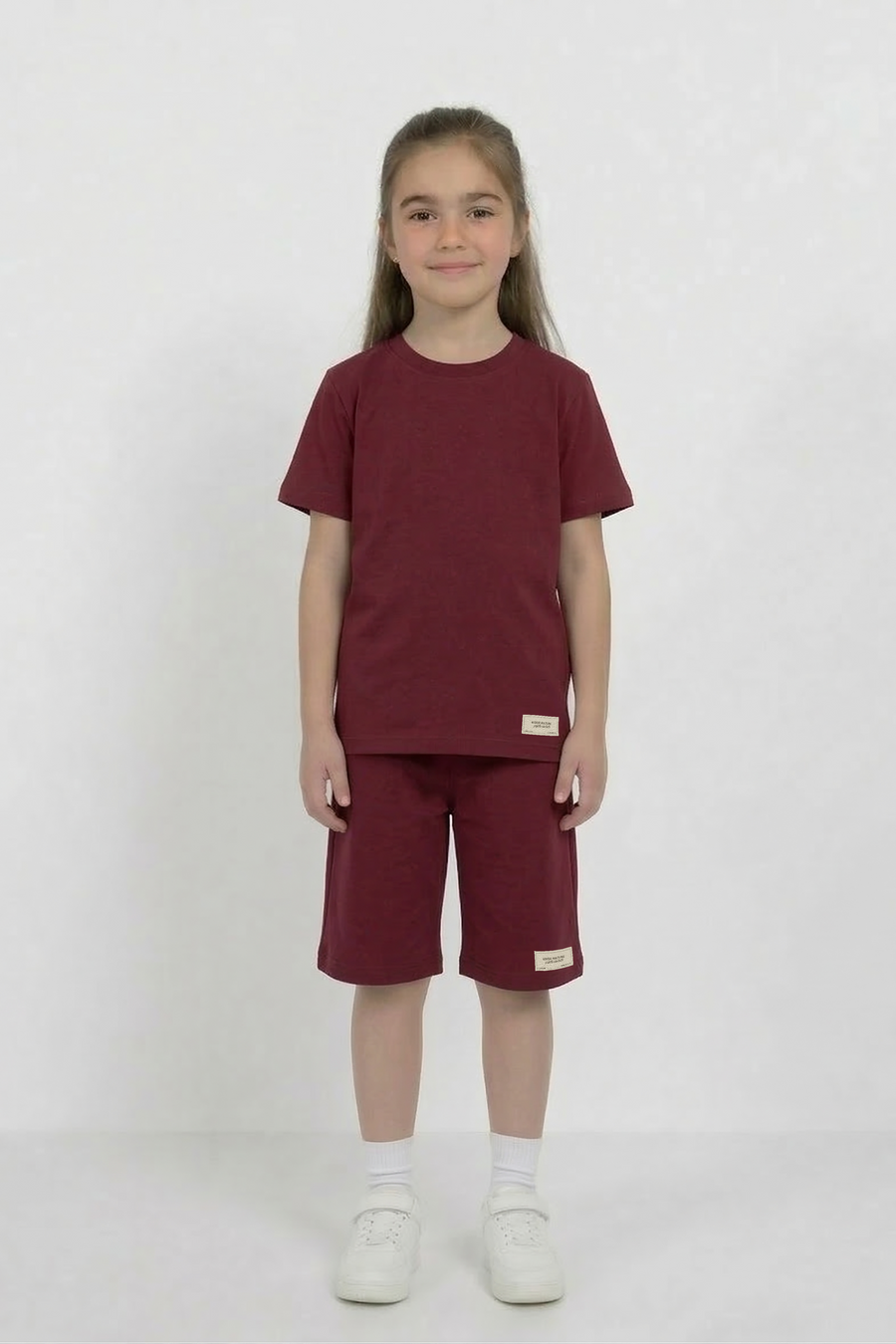 Maroon Unisex Cotton Lycra Co-ord Set | T-Shirt & Short