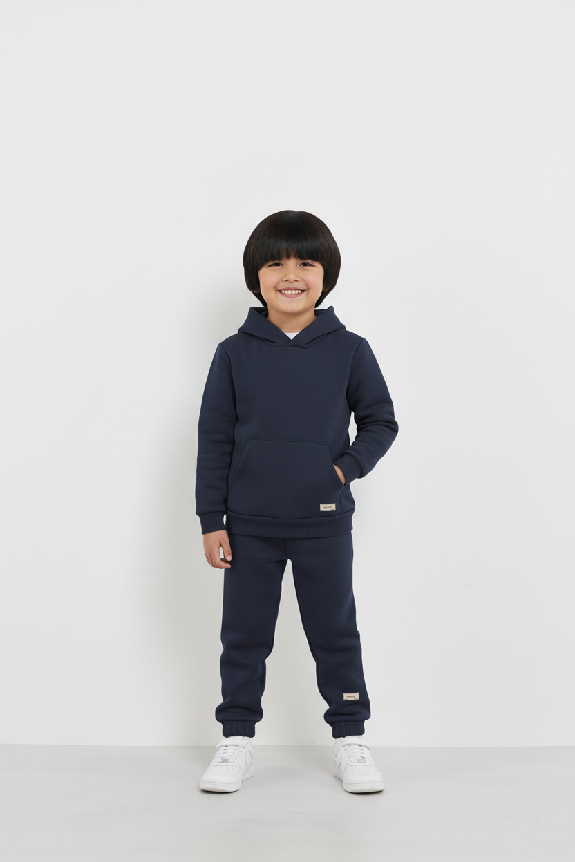 Navy Hoodie and Trouser Set