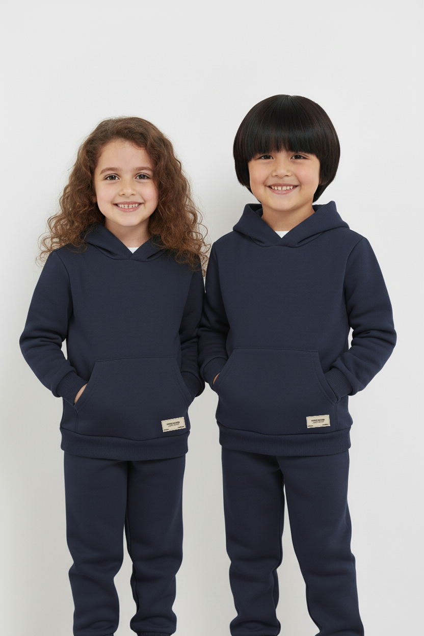 Navy Hoodie and Trouser Set