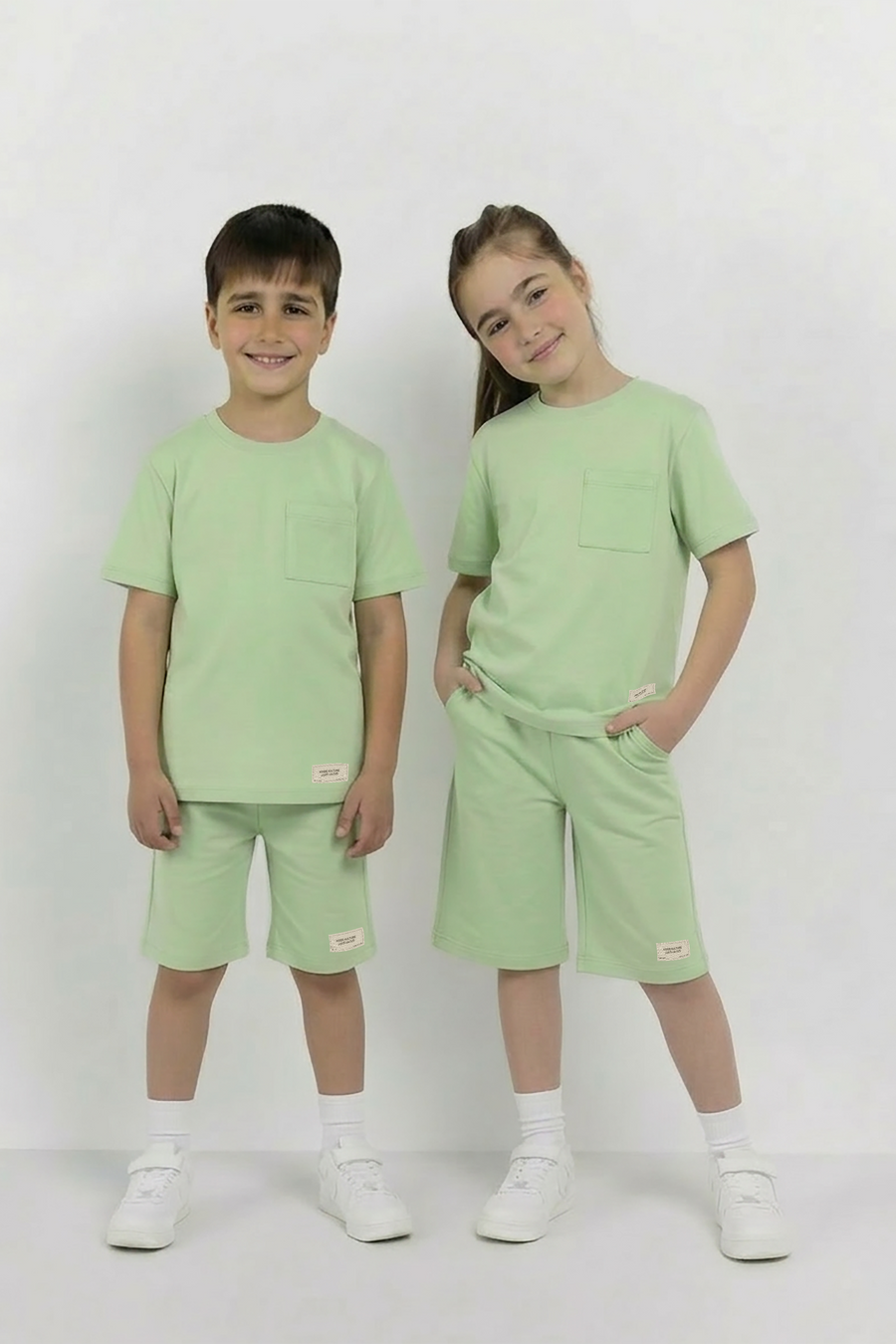 Neon Green Unisex Co-ord Set | T-Shirt + Shorts
