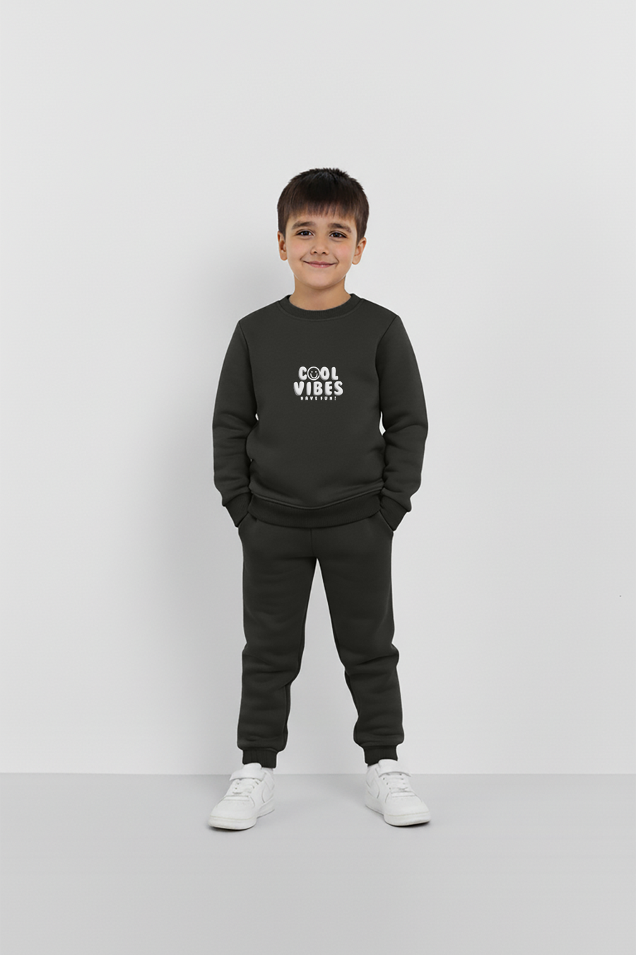 Olive Cool Vibes Sweatshirt & Trouser Set
