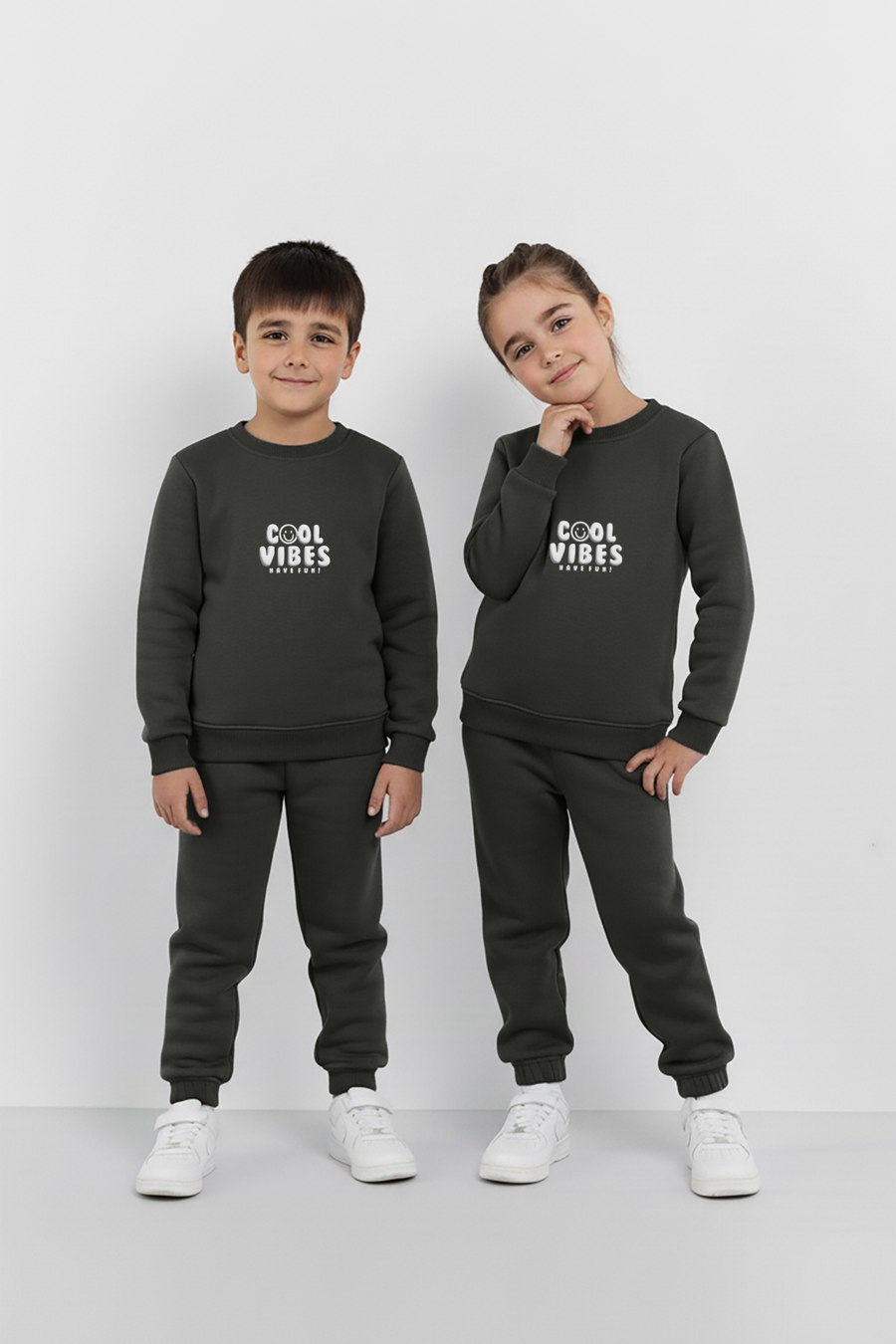 Olive Cool Vibes Sweatshirt & Trouser Set