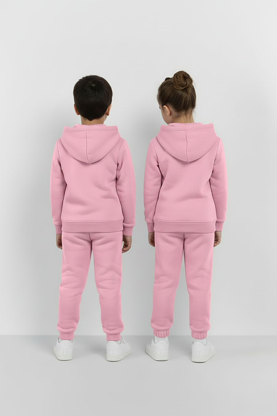 Pink Zipper Hoodie and Trouser Set