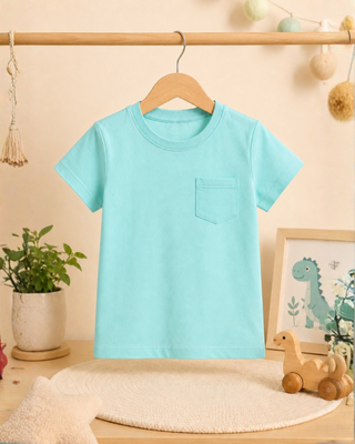 Sea Green Cotton Lycra T-Shirt
