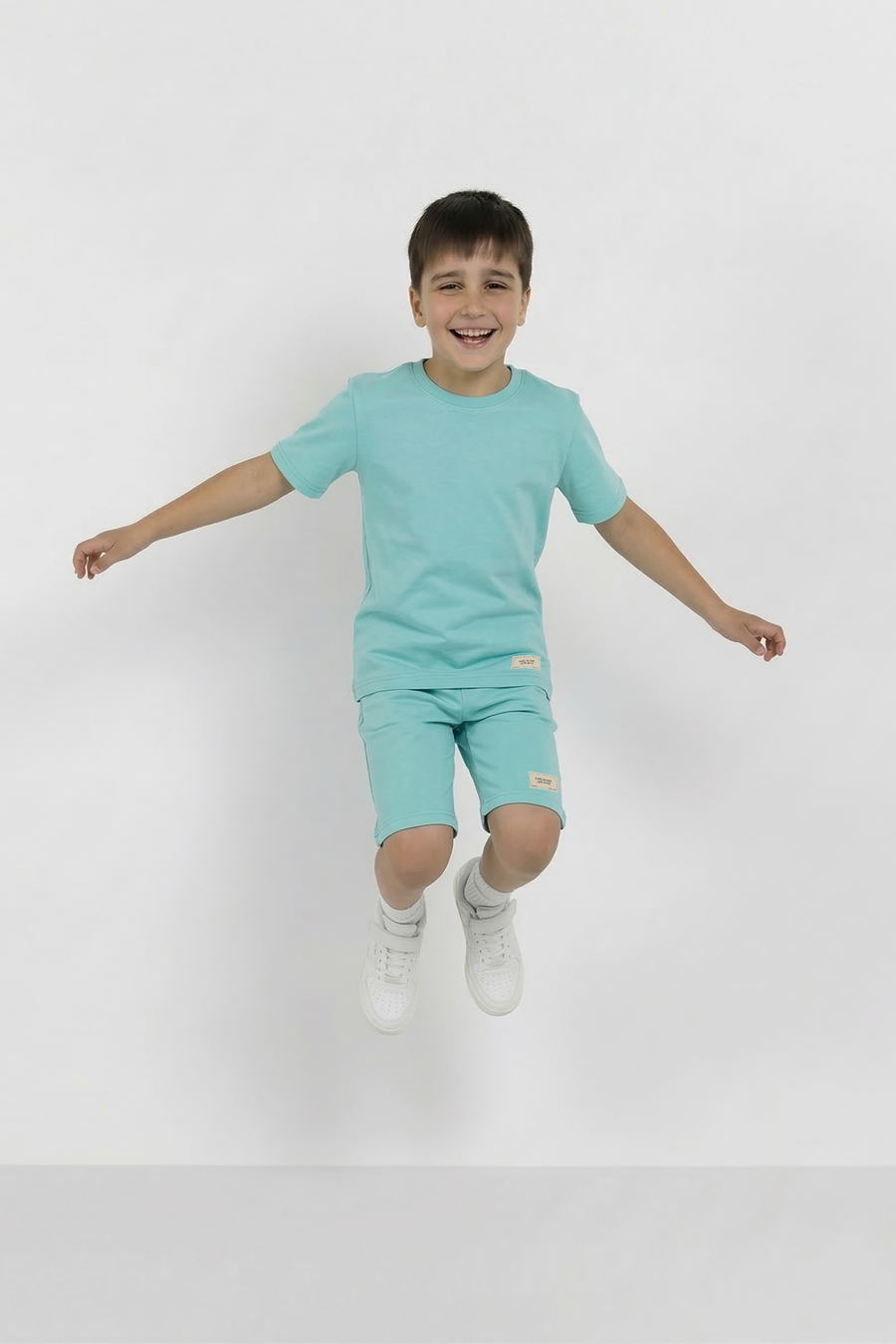 Aqua Mint Unisex Cotton Lycra Co-ord Set | T-Shirt & Short