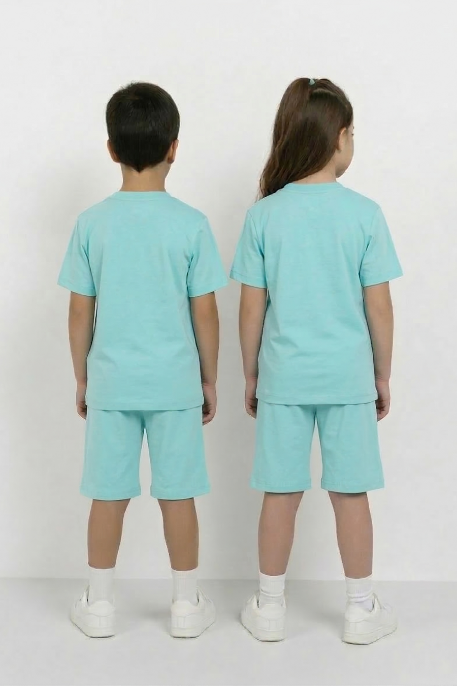 Aqua Mint Unisex Cotton Lycra Co-ord Set | T-Shirt & Short