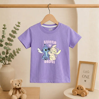 Stitch Purple Kids T-Shirt | Soft Cotton Tee