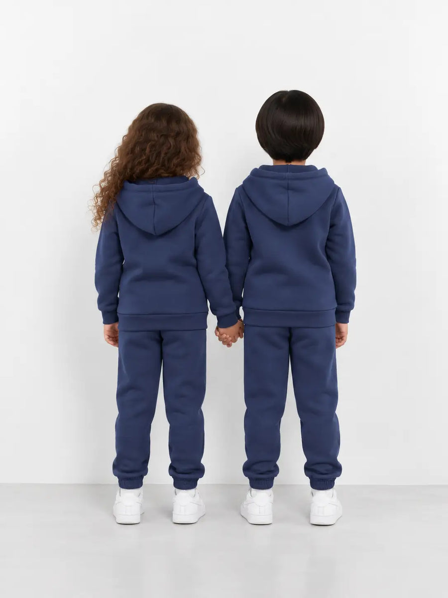 Navy Blue Tom & Jerry Pullover Fleece Tracksuit for Boys & Girls