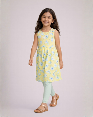 Lemon Bloom Outfit | Top + Lycra Legging Set